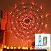 Halloween LED Lights Glowing Spider Web Halloween Decoration Lights for Yard Window Decorations Halloween Party Supplies