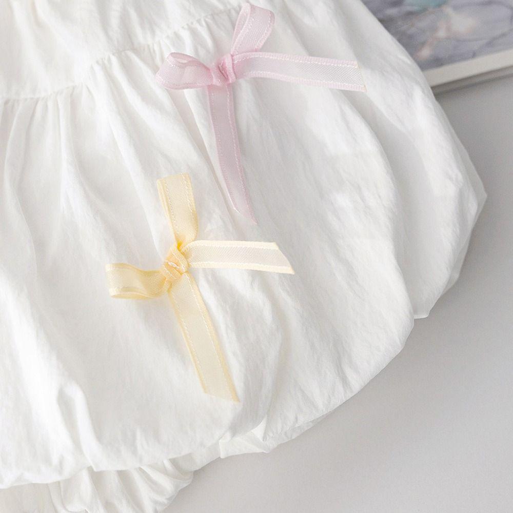 Elastic Waist Girls Shorts Bow Decorative Children's Clothing Fashion Toddler Shorts Summer Season