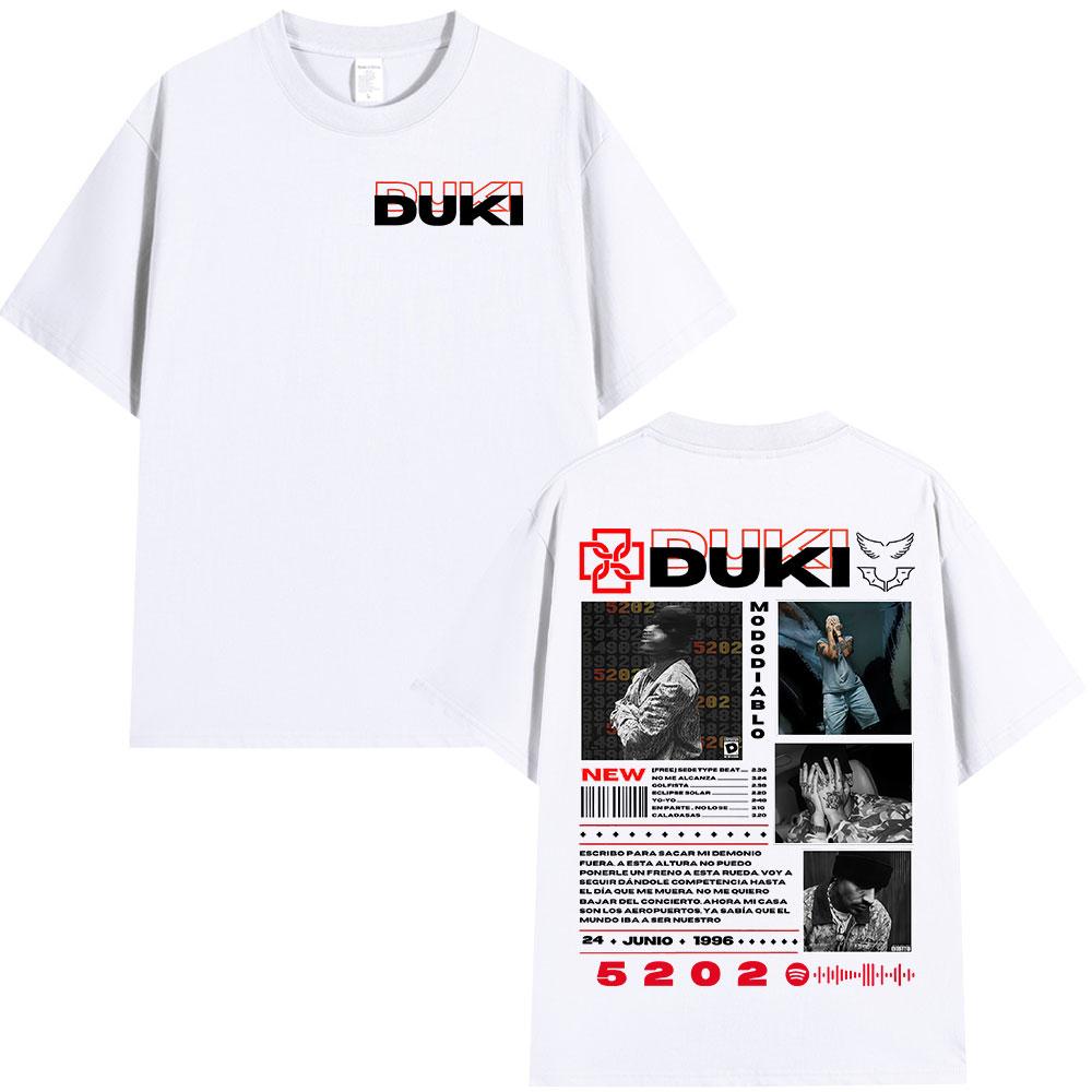 2025-26 Hot-selling Rapper Duki Duki 5202 MIXTAPE Album Men and Women T-shirt, Hip-hop Fashion T-shirt Pure Cotton Streetwear.