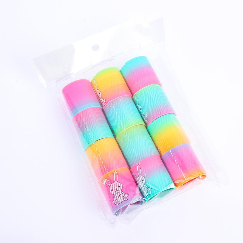 Rainbow Bunny Children's Mini Elastic Spring Toy - Colorful Slinky Prize