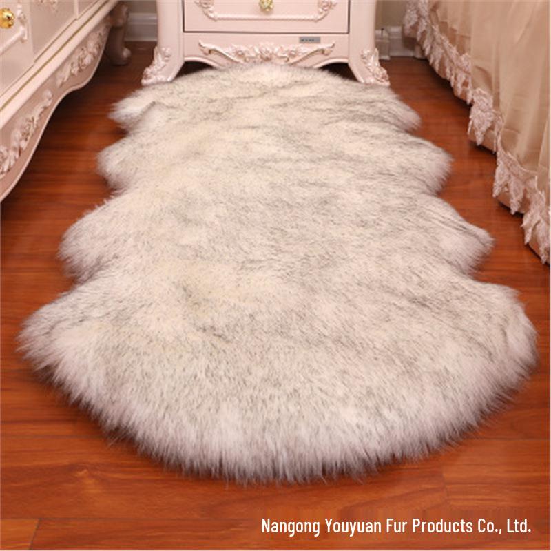 European-Style Faux Wool Plush Rug: Living Room, Sofa, Bay Window, Bedside, Coffee Table, Long-Pile Decor