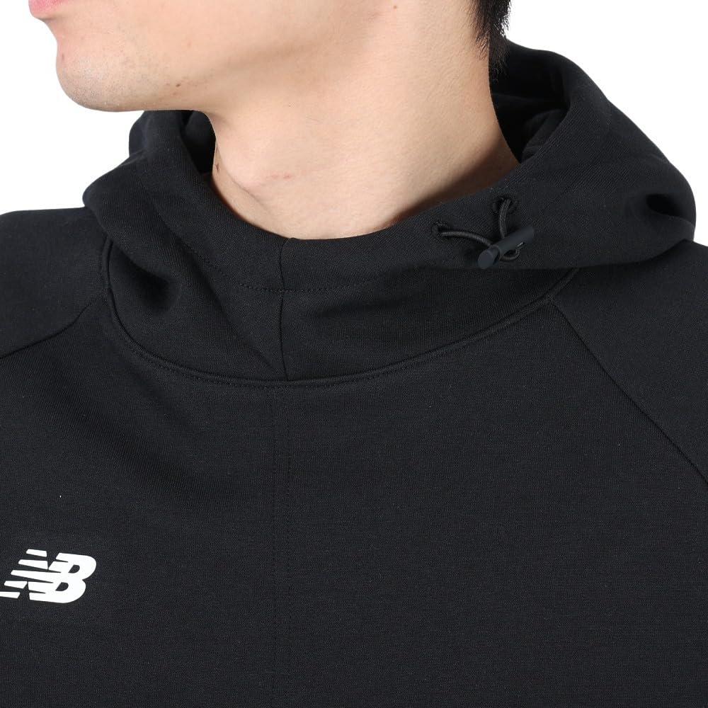 New Balance BP Fleece Hoodie Short Sleeve Top (MT41708) Men's Baseball Short Sleeve Training Shirt, Black