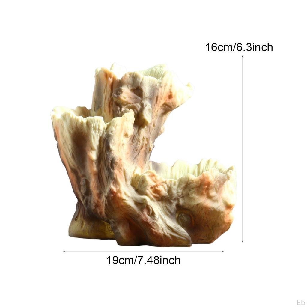 Květináč Kontejner Umělá Dřevěná Figurka Simulovaný Pařez Pryskyřičný Květináč Rostlina