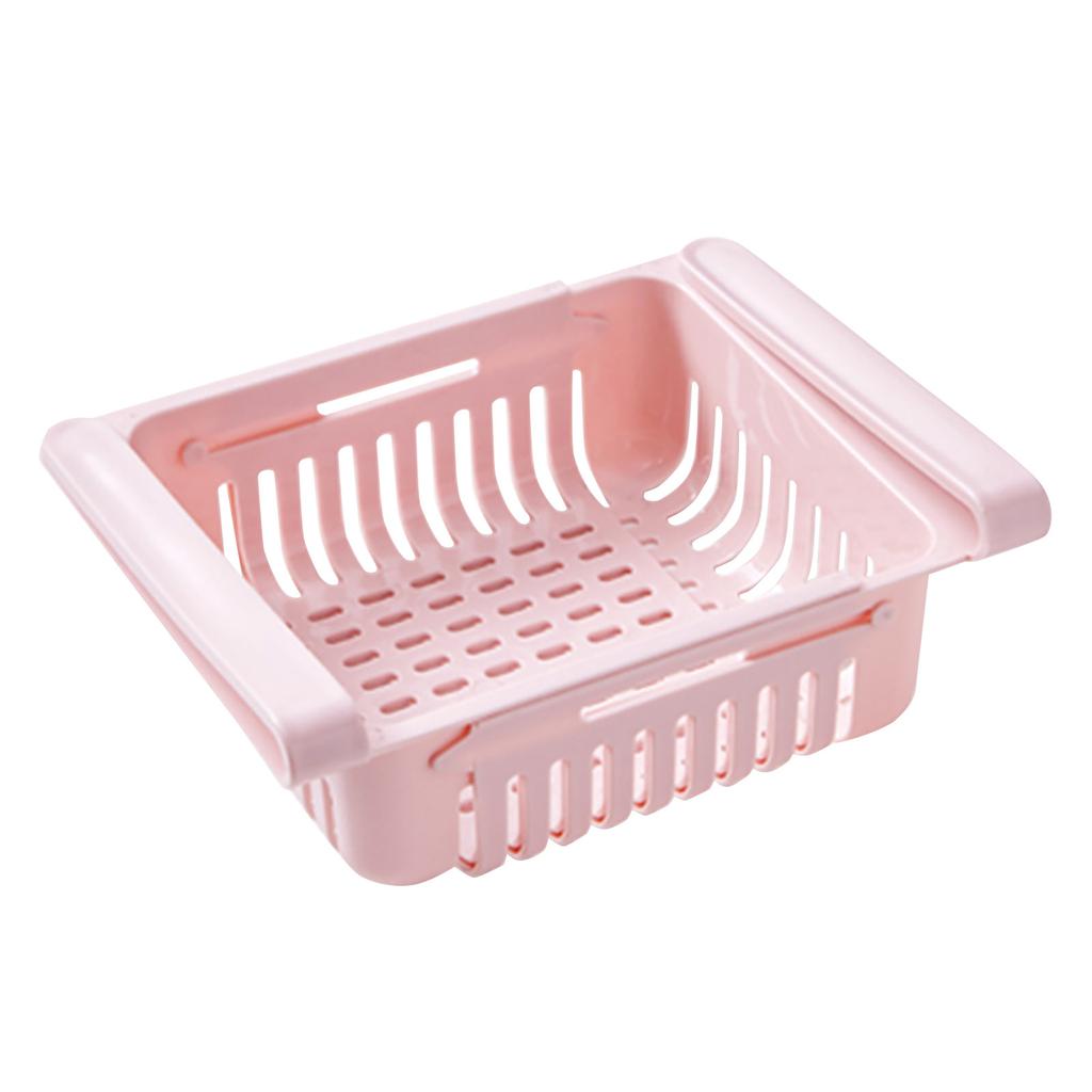 Fridge Drawer Organizer, Stretchable Fridge Shelf Holder Storage Box, Pull-Out Refrigerator Storage Box Holder Food Organizer, Container For Food