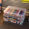 3/1pcs Transparent Storage Container Plastic Dustproof Box Stationery Jewelry Portable Large Capacity File Organizer Supplies