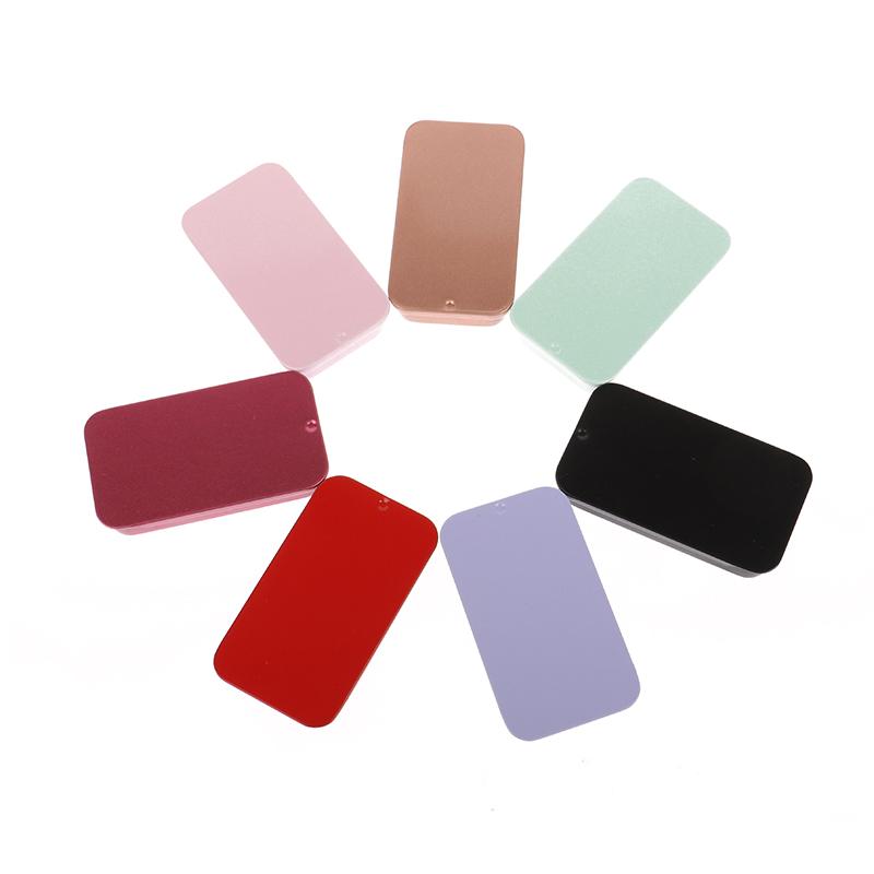 Tinplate Mini Iron Box Slide Rectangular Empty Tins Storage Box Jewelry Pill Cases Portable Box Container Organizer
