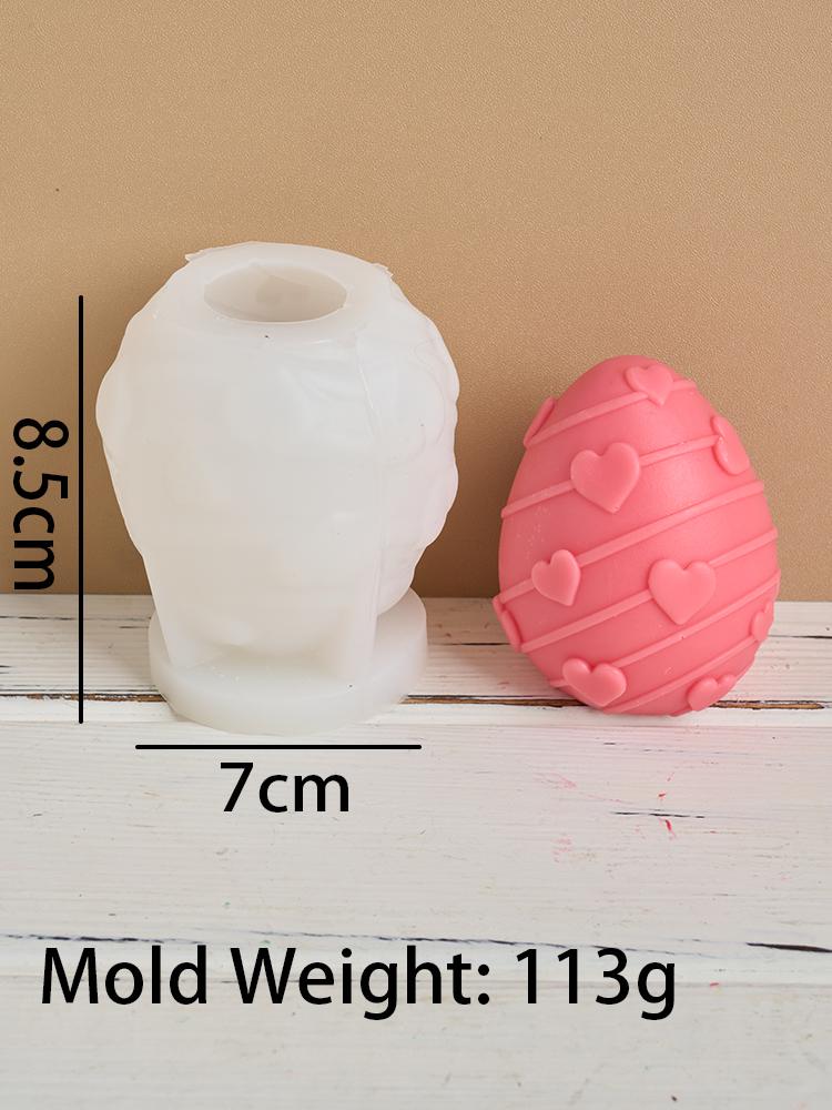3D Easter Egg Silicone Candle Mold Embossment Egg Candle Making Supplies Plaster Ornaments Handmade Soap Mould Home Decor Gifts