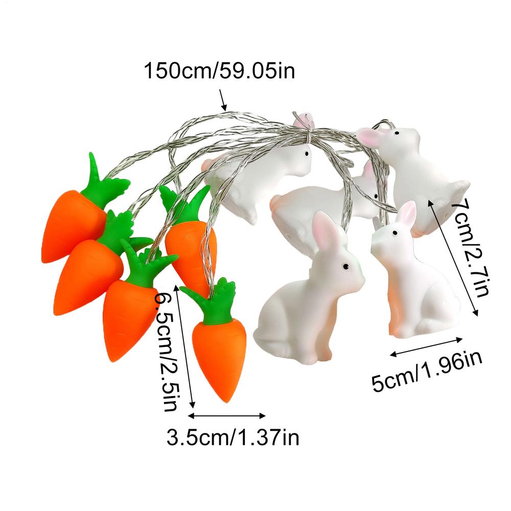 

Bunny Lamp Cute Adjustable Battery Powered Carrot Carrot Easter String Lights Indoor For Indoor Outdoor Home Entryway Shelf