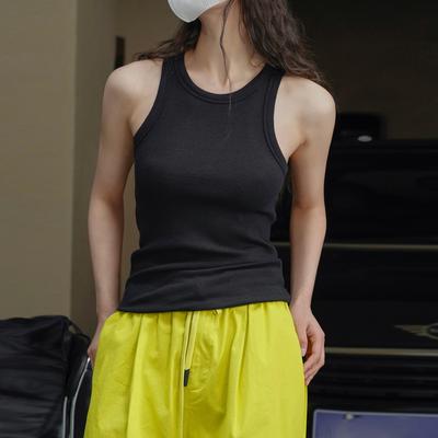 Prosta Kamizelka Bez Rękawów Wygodny Top Racerowy Damski Letni Damski Casualowy Bez Rękawów Top Render