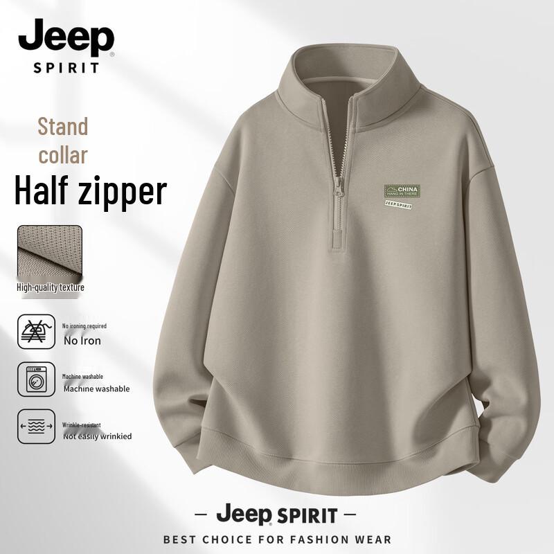 JEEP SPIRIT Men s Half-Zip Sweatshirt M