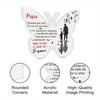  Spanish Butterfly Shaped Acrylic Sign - Father's Day Gift with 'Papa Gracias Por Todo' Message, Contemporary Farmhouse Table Decor for Home