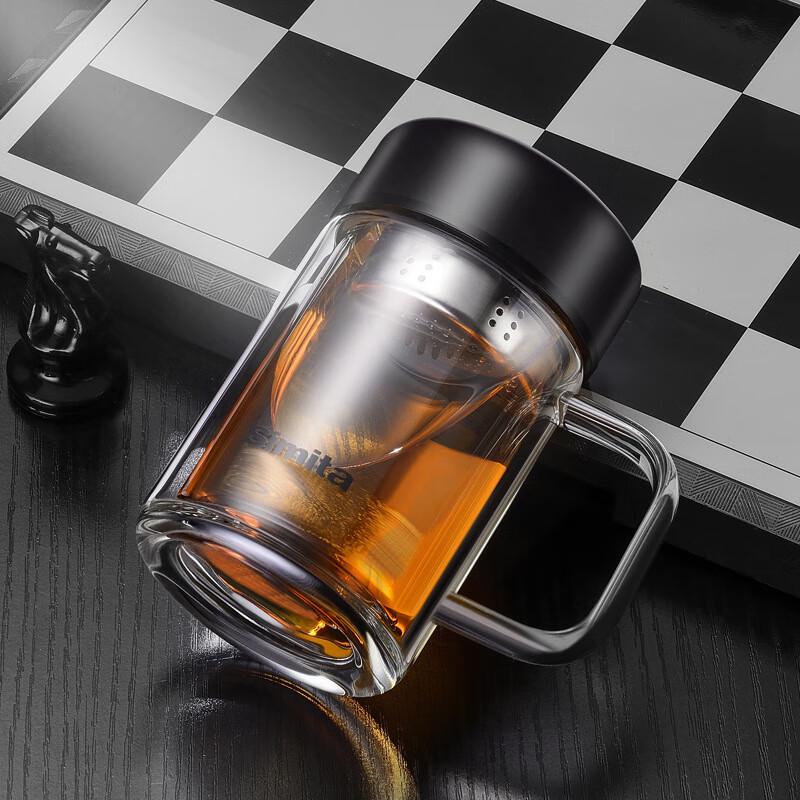Simita Fengge Double-Layer Glass Tea Infuser Mug