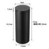 Yamazaki Jitsugyo Feuchttuchetui in Flaschenform, Schwarz, B 8 x T 8,2 x H 17 cm, Tower Car Supplies, Feuchttuchflaschenrolle, Typ 1609