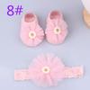 Baumwolle+Spitze Neugeborenen Haarband Perlen Schleifen Mädchen Haar Accessoires Kawaii Baby Stirnband Socken Set
