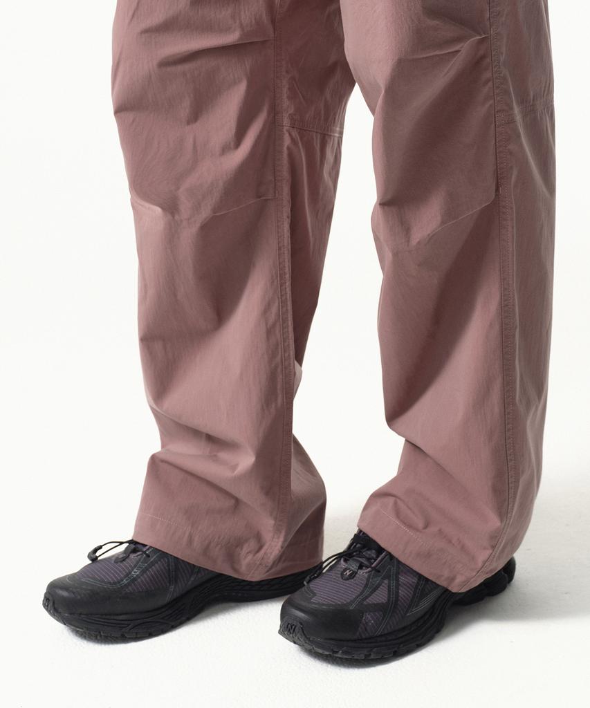 Musinsa Standard [City Leisure] Cn Wide Belted Parachute Pants [Smoke Pink]