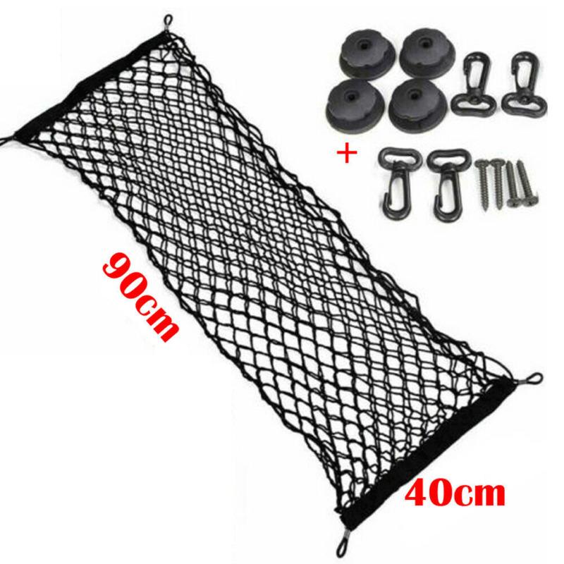 

90*40cm Car-styling Boot String Mesh Elastic Nylon Rear Back Cargo Trunk Storage Organizer Luggage Net Holder Auto Accessory чёрный