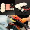 8Pcs/Set 4 Oz Cerium Oxide Powder Watch Car Glass Screen Windows Polishing Kit Cleaning Scratch Removal Polishing Backing Pad