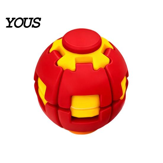 Ball Desk Toy 3D Printed Press Toy, Stress Anxiety Relief Fidget Spinner for Kids Colorful Adults, Push And Spin Home Office Classroom