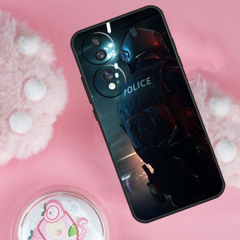 Police SWAT FBI Case For Honor Magic 6 5 7 Lite Honor 200 Pro 50 70 90 Lite X9b X9a X8b X8a X8 X9 X9c Cover
