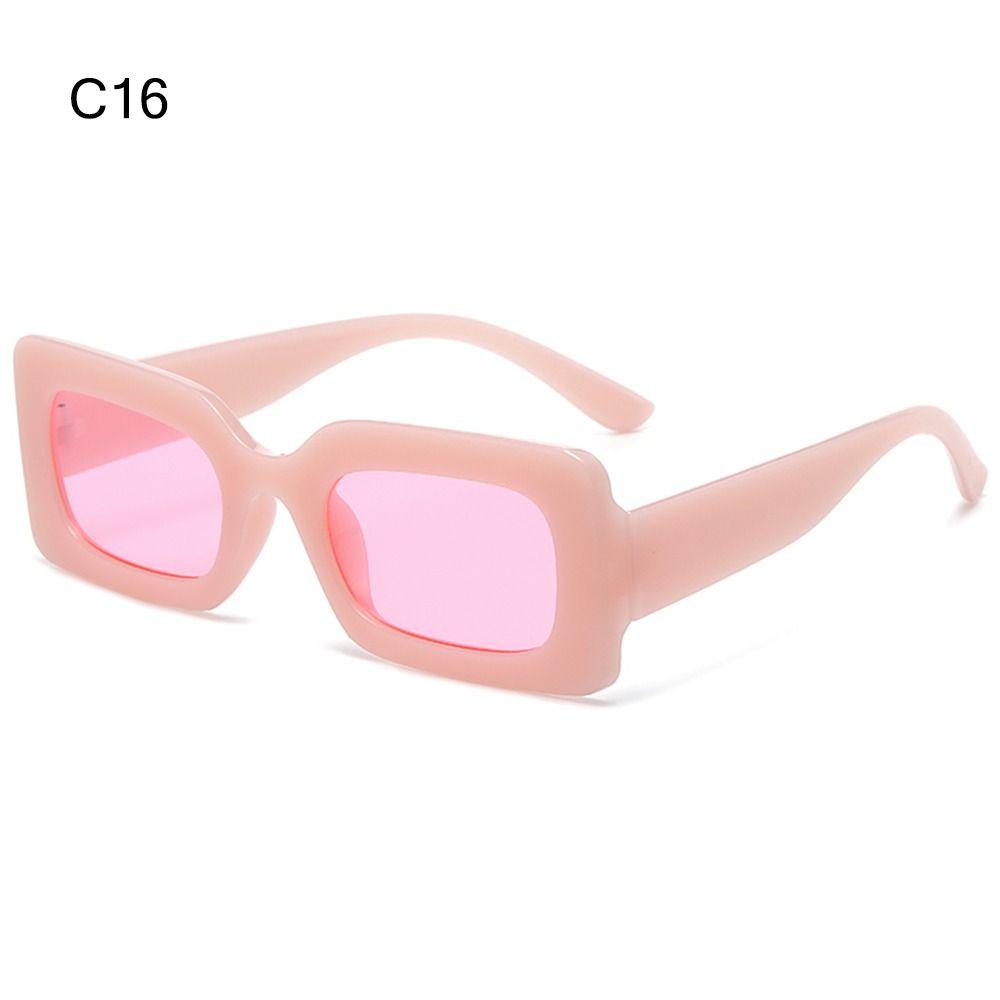 Candy Color Rectangle Sunglasses for Women Men Y2K Sun Glasses Vintage Shades Eyewear UV400 Protection 90’s Party Favors