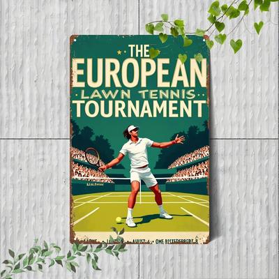 Vintage plechová cedule Tenis Retro Nástěnná dekorace