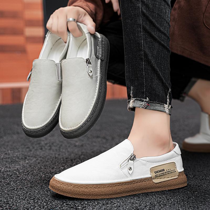 Stylish Designer Man Walking Shoes Handmade Formal Slip on Flats Versatile Boat Shoes Casual Leather Men Loafers Moccasins Shoes