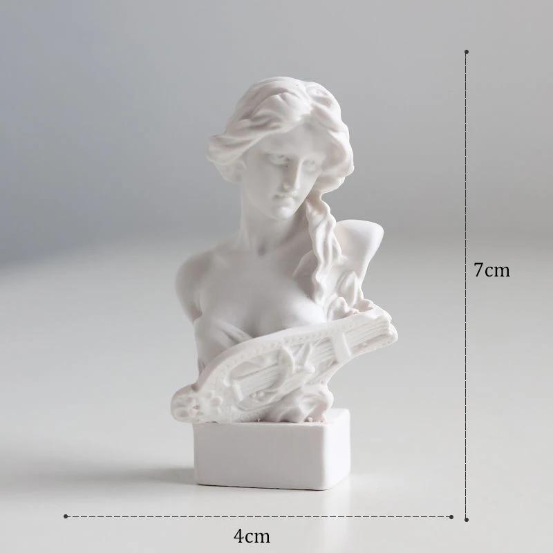Ancient Greek Goddess Athena Sun God Apollo Mini Plaster Resin Statue Nordic Home Decoration David Head Figurine Art Ornaments