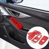 Red Carbon Fiber Window Lift Switch Button Trim Frame For Subaru WRX -23