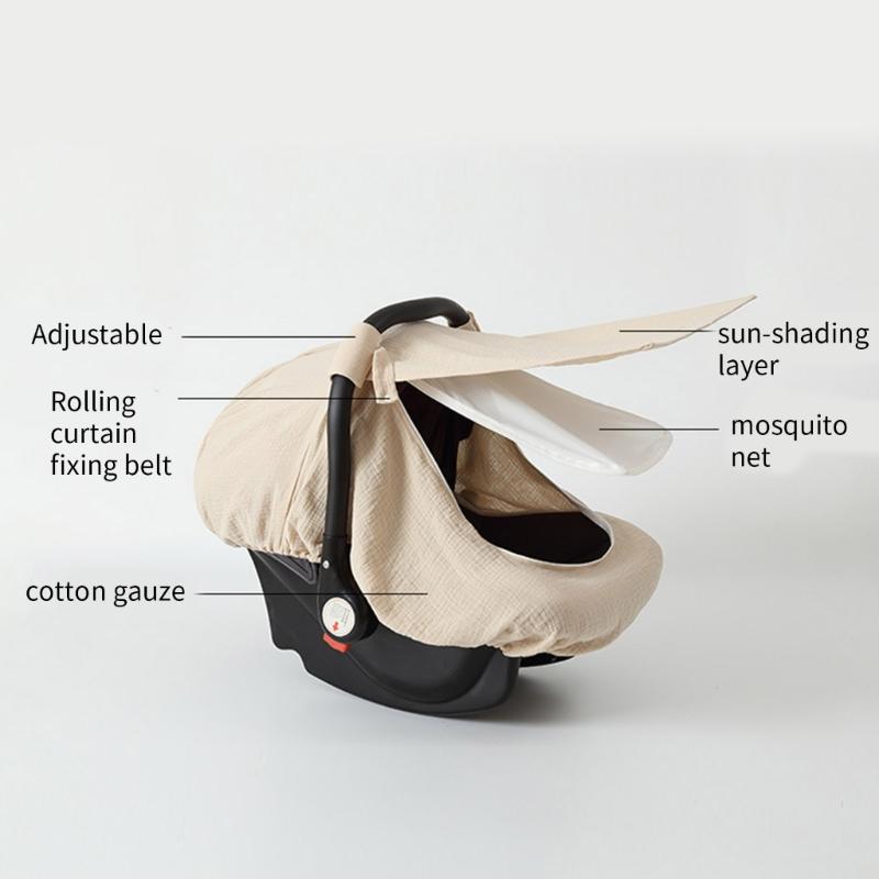 Car Seat Covers for Babies Portable Baby Car Seat Cover for Boys Girls Infant Carseat Covers Kick-Proof Car Seat Canopy