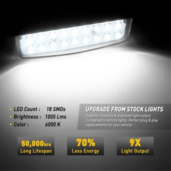 [FULL LED] White License Plate Light Housing SET For Nissan Altima/Sentra/Maxima