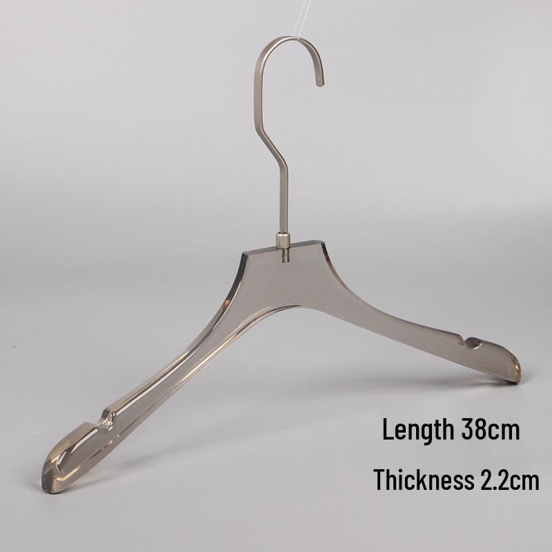 Crystal Clear Wedding Dress Hanger, High-End Acrylic Clothing Rack with Pants Clip One Piece