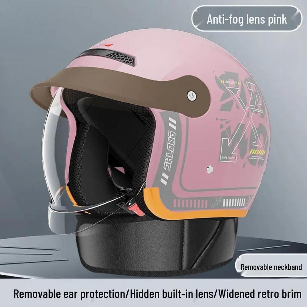 Unisex Electric Vehicle Helmet - All-Season, Full-Face Safety Helmet for Scooters and Motorcycles