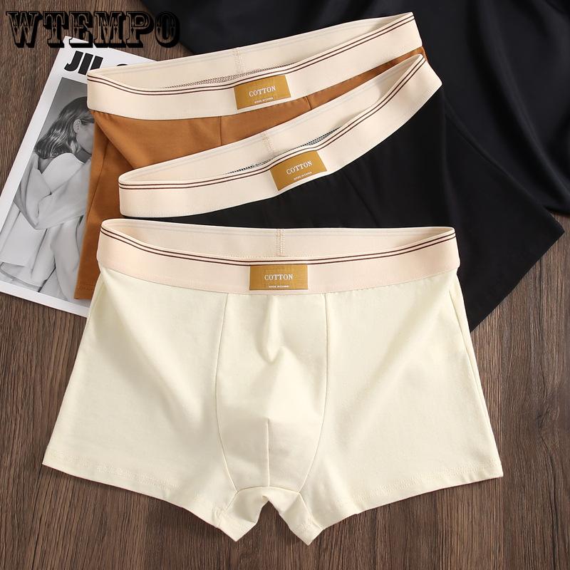 3pcs Men's Underwear Men's Boxer Shorts Teenagers' Breathable Four Cornered Shorts Men's Shorts Boxer Brief