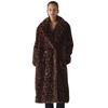Popular Leopard Print Medium and Long Imitation Fur Coat Women's Double-breasted Lapel Loose Light Luxury Thermal Jacket