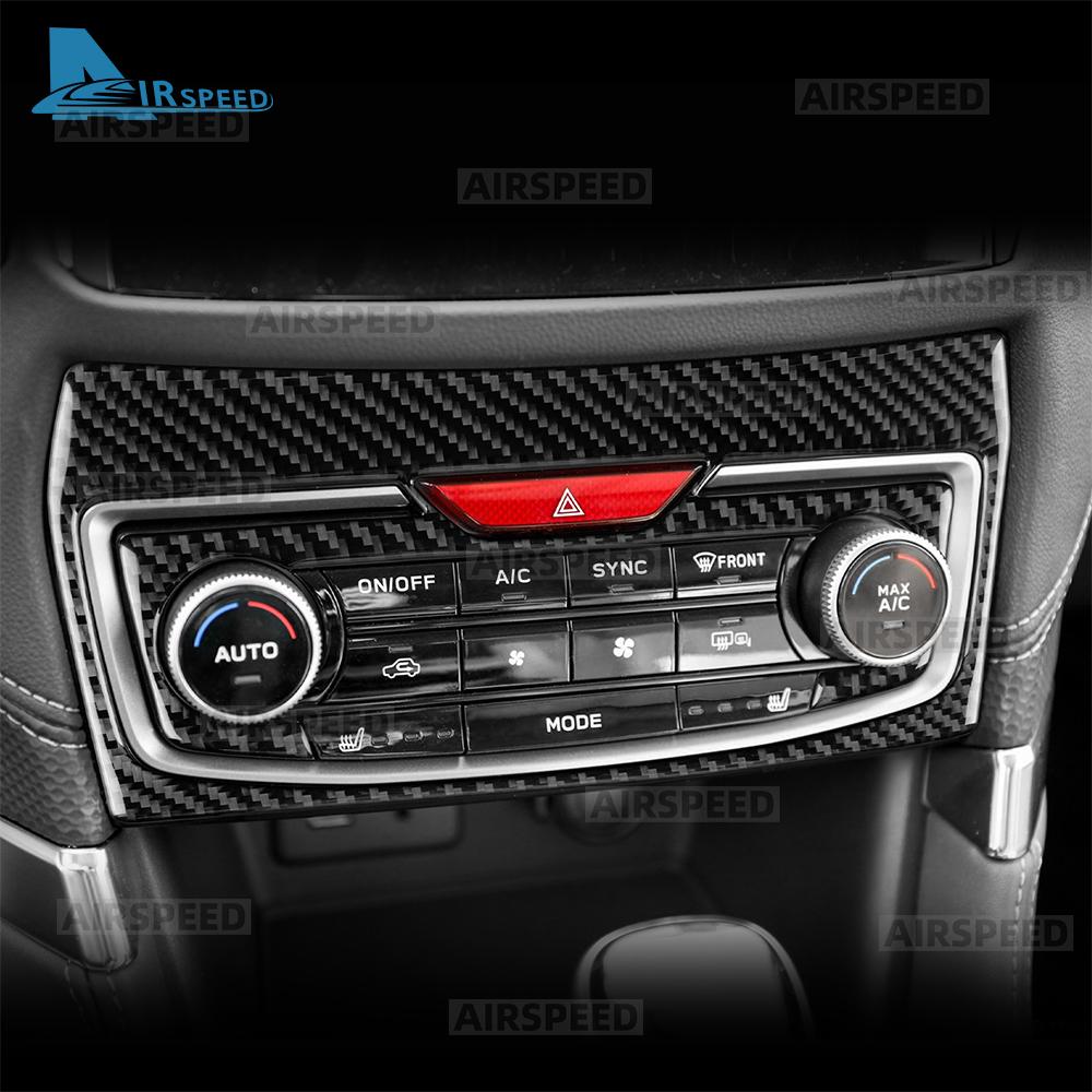 Real Soft Carbon Fiber Sticker For Subaru Forester 2019 2020 2025 2025 2025 2025 Car RHD LHD Central AC Panel Frame Trim