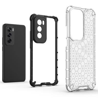 For Oppo Reno12 5G (Global) Case  PC+TPU Phone Cover Honeycomb Shape Cushioning Shockproof