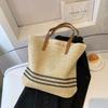 Bolsos Tejidos de Paja y Ratán Vintage Hechos a Mano Bolsos de Playa de Verano para Mujer Bolso de Hombro de Gran Capacidad Estilo Bohemia Bolsos de Viaje Tote sac