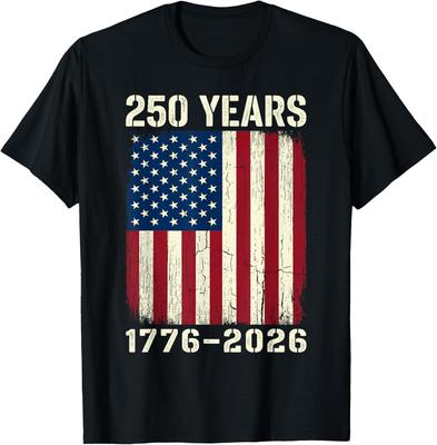 Vintage 250 Years American 1776 2026 250th USA Men Women T-Shirt
