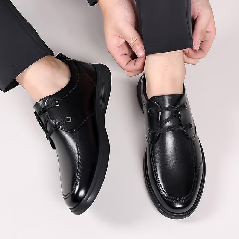 Luxury Derby Dress Leather Men Shoes Lace-up Office Social Shoes Male Party Weeding Shoes Men Spring/Autumn Formal Shoes For Men