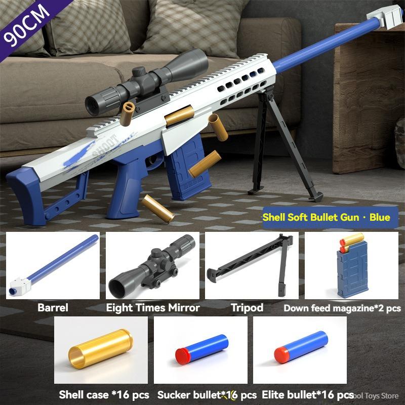 

Игрушечное оружие Barrett, пулемет, мягкая пуля, стреляющая гильза, страйкбольное оружие, игрушечная винтовка, снайперская модель для стрельбы для взрослых, мальчиков и детей