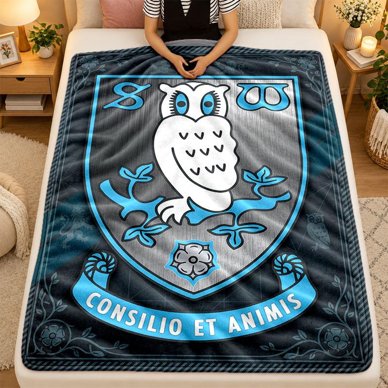 Flannel BlanketSheffield Wednesday Warm Soft Throw Blanket for Indoor Sofa Bed Living Room Use