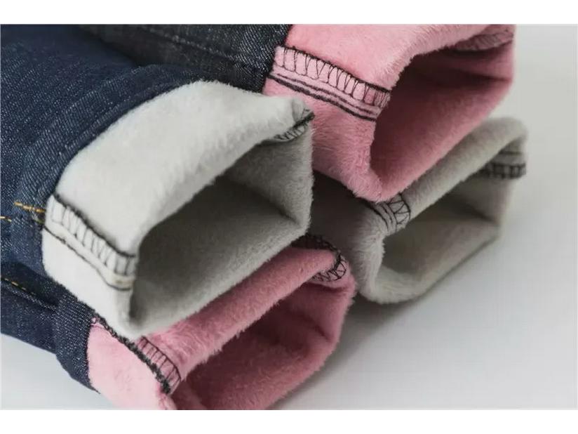 Plush High-Waisted Slim Fit Winter Jeans for Women - Korean Style Pencil Pants