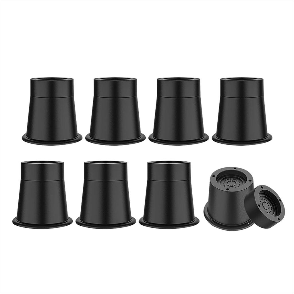 BHBL 3 Inch Bed Risers Heavy Duty Furniture Riser, Bed Lifts Risers, Bed Elevator Supports Up To 6,000 Lbs 8 Pack
