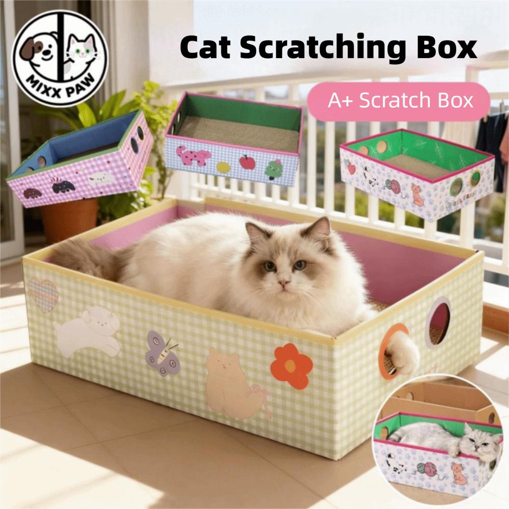 Großes Katzenpapphaus Wellpappe Katzenkratzbrett Möbelschutz