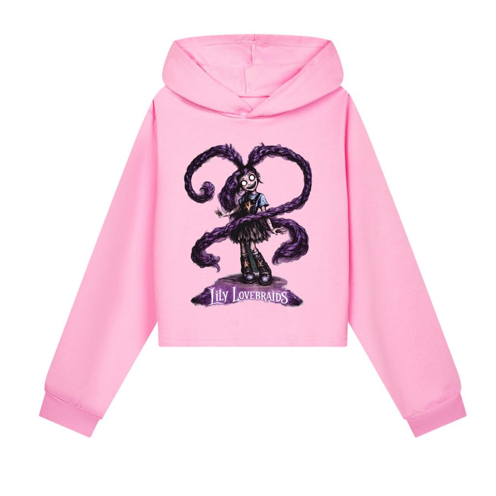 5582 Multi-color Kids Girls Lily Lovebraids Printed Long Sleeves Hoodies