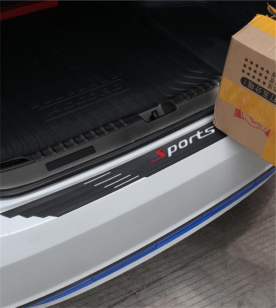 Black Car Rear Rubber Bumper Guards Scratch Protector Non-slip Pad Sports Style