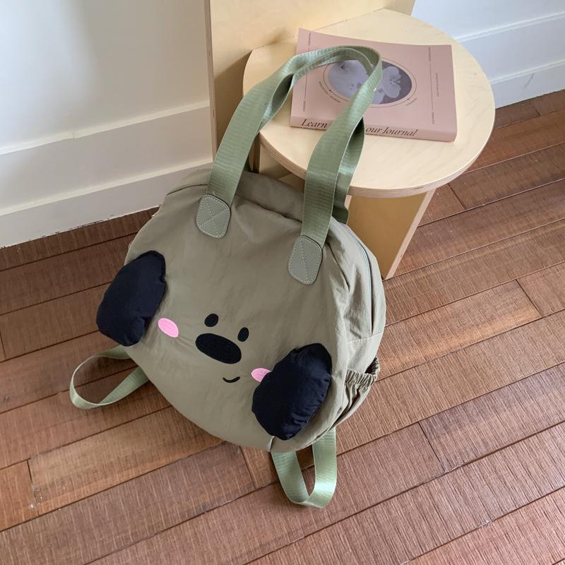 

Милая нейлоновая сумка через плечо большой вместимости, мультяшная сумка-мешок, ленивая ветряная сумка для поездок на работу, рюкзак, тканевая сумка армия зеленый