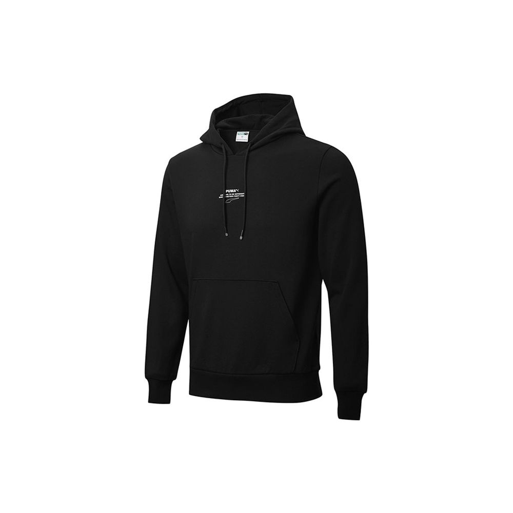 Puma Avenir Letter Print Sports Hoodie Men Hoodies Black 530020-01