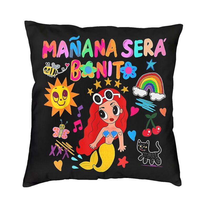 Manana Sera Bonito Colombian Music Singer Karol G Cushion Cover x Velvet Pillow Case for Car Square Pillowcase Decoration