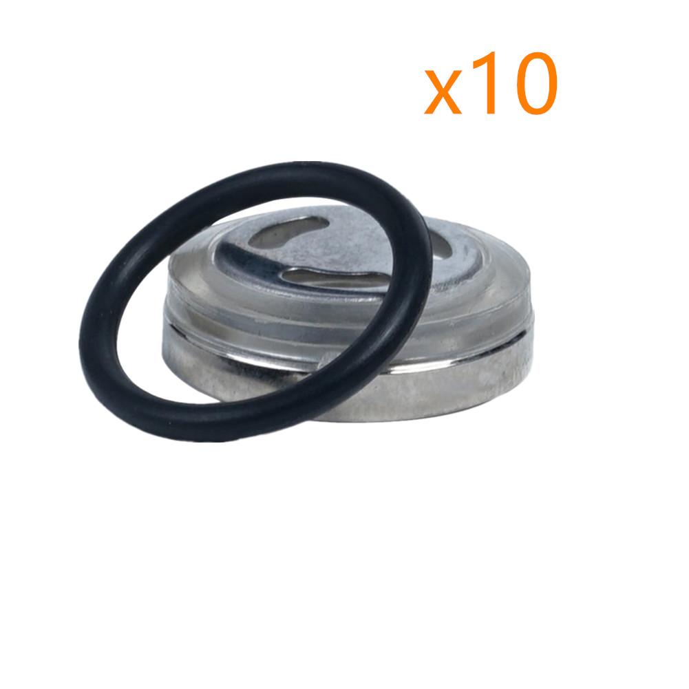 

10pcs 18mm Motorcycle Master Brake Cylinder Reservoir Sight Glass With Rubber Gasket For Motorbike Brake Clutch Levers